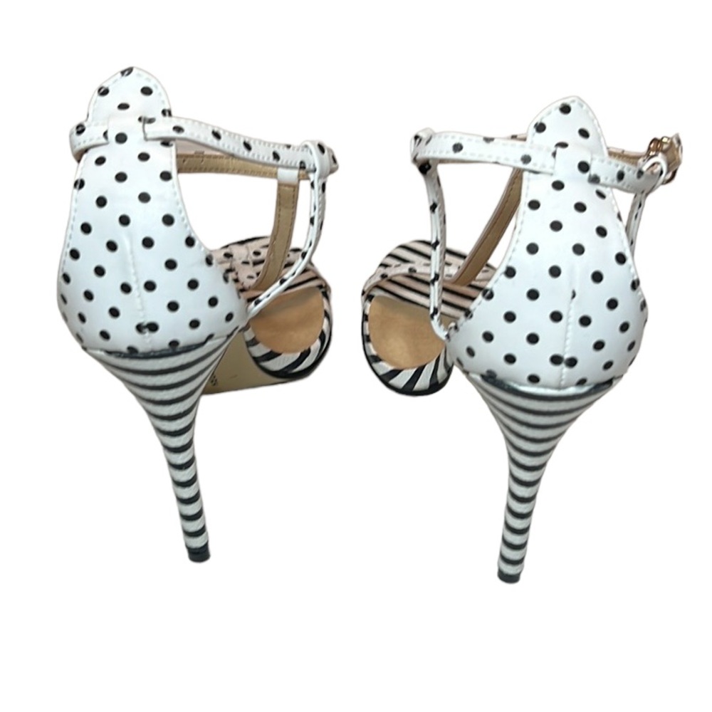 Chinese Laundry Polka Dot Dress Sandal,White/Black Size 8.5 - Picture 5 of 9